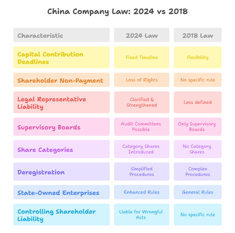China Company Law: 2024 vs 2018