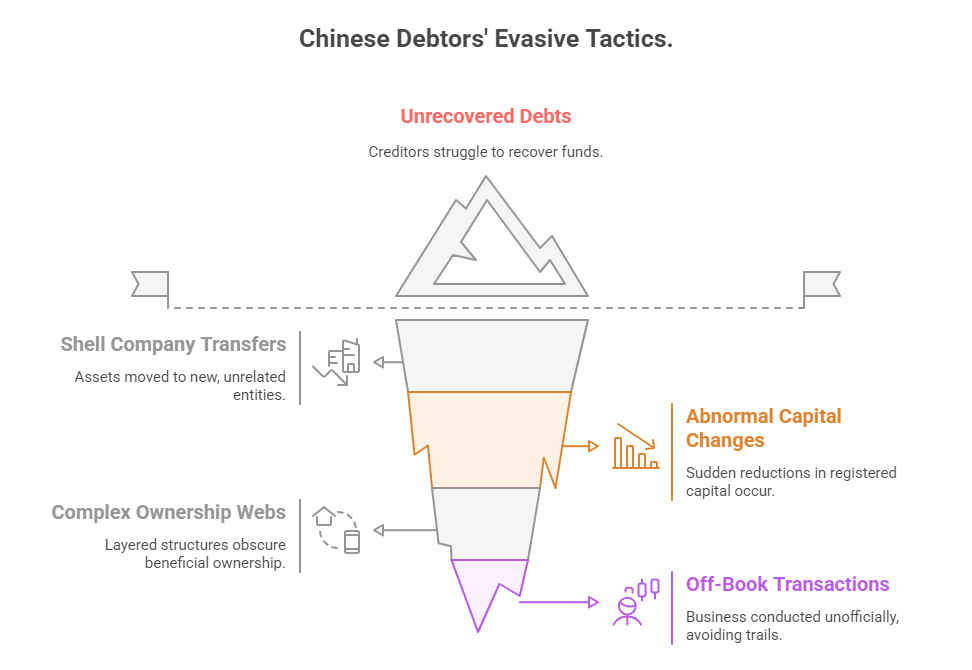 Chinese Debtors' Evasive Tactics.