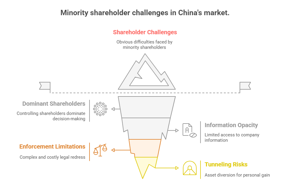 Minority shareholder challenges in China's market.