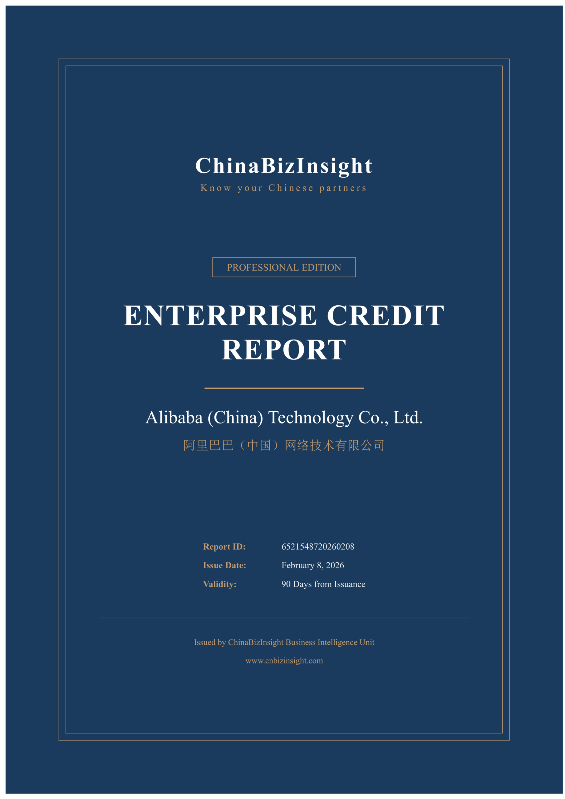 China Enterprise Credit Report